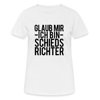 arbitre - T-shirt respirant Femme - blanc - Devant - AI Model Female 172 dark (172cm)