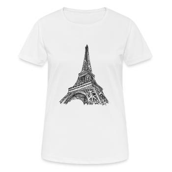 tour Eiffel - T-shirt respirant Femme - blanc - Devant - AI Model Female 172 dark (172cm)