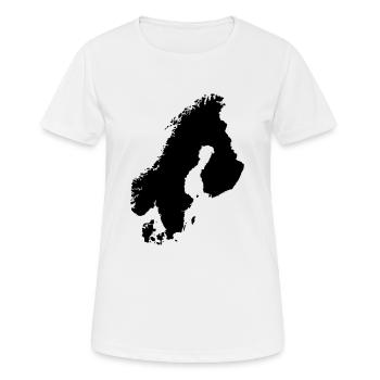 Scandinavie - T-shirt respirant Femme - blanc - Devant - AI Model Female 172 dark (172cm)