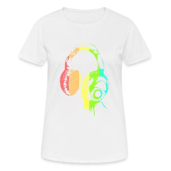 Love Music - Frauen T-Shirt atmungsaktiv - Weiß - Vorne - AI Model Female 172 dark (172cm)