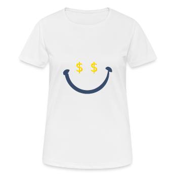 sourire dollar - T-shirt respirant Femme - blanc - Devant - AI Model Female 172 dark (172cm)