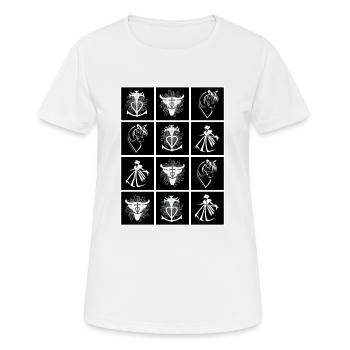 damier Camargue femme - T-shirt respirant Femme - blanc - Devant - AI Model Female 172 dark (172cm)