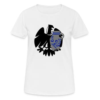 Adler & Bembel - Frauen T-Shirt atmungsaktiv - Weiß - Vorne - AI Model Female 172 dark (172cm)