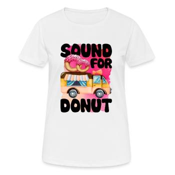 Sound For Donut - T-shirt respirant Femme - blanc - Devant - AI Model Female 172 dark (172cm)
