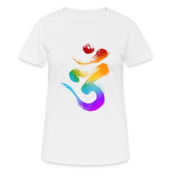 Yoga-Symbol - Frauen T-Shirt atmungsaktiv - Weiß - Vorne - AI Model Female 172 dark (172cm)