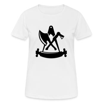 zimmermann - Frauen T-Shirt atmungsaktiv - Weiß - Vorne - AI Model Female 172 dark (172cm)