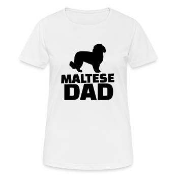Maltese Dad - T-shirt respirant Femme - blanc - Devant - AI Model Female 172 dark (172cm)