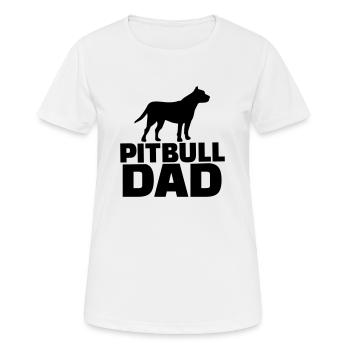 Pitbull Dad - T-shirt respirant Femme - blanc - Devant - AI Model Female 172 dark (172cm)