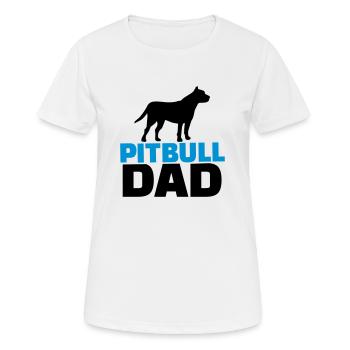 Pitbull Dad - T-shirt respirant Femme - blanc - Devant - AI Model Female 172 dark (172cm)