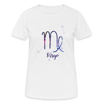 Vierge Horoscope Géométrique - T-shirt respirant Femme - blanc - Devant - AI Model Female 172 dark (172cm)