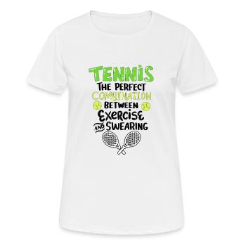Lustige Tennis Definition Geschenk - Frauen T-Shirt atmungsaktiv - Weiß - Vorne - AI Model Female 172 dark (172cm)