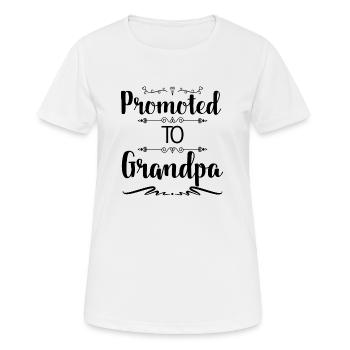Promu à grand-père - T-shirt respirant Femme - blanc - Devant - AI Model Female 172 dark (172cm)