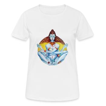 Femme Shiva - T-shirt respirant Femme - blanc - Devant - AI Model Female 172 dark (172cm)