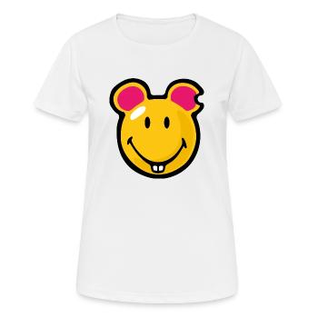 Smiley Mouse - T-shirt respirant Femme - blanc - Devant - AI Model Female 172 dark (172cm)
