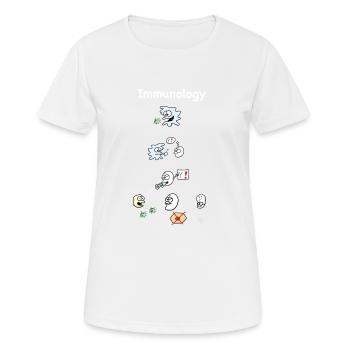 Immunologie - T-shirt respirant Femme - blanc - Devant - AI Model Female 172 dark (172cm)