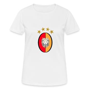 GS - Gala - Aslan - Löwe - Frauen T-Shirt atmungsaktiv - Weiß - Vorne - AI Model Female 172 dark (172cm)