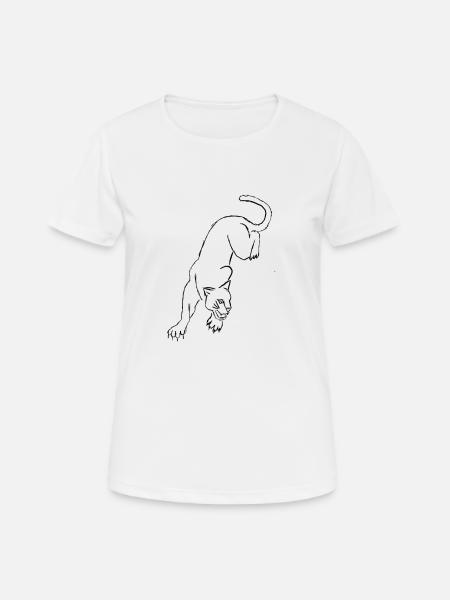 jaguar - Frauen T-Shirt atmungsaktiv - Weiß