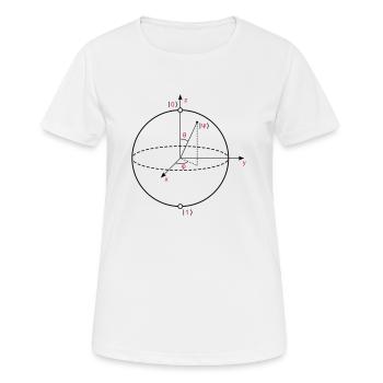 Bloch Sphere - Women's Breathable T-Shirt - white - Front - AI Model Female 172 dark (172cm)