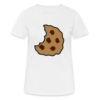 morceau de biscuit mordu - T-shirt respirant Femme - blanc - Devant - AI Model Female 172 dark (172cm)