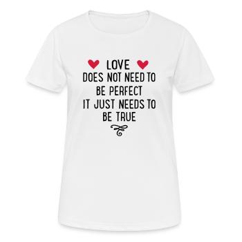 amour - T-shirt respirant Femme - blanc - Devant - AI Model Female 172 dark (172cm)