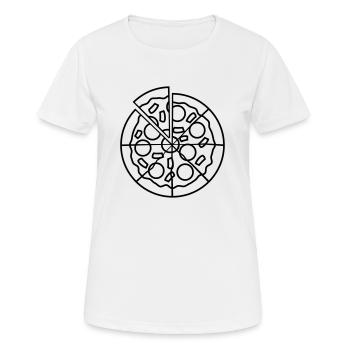 prendre quelques morceaux manquants morceaux pizza - T-shirt respirant Femme - blanc - Devant - AI Model Female 172 dark (172cm)