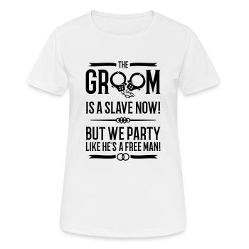 groom party - Frauen T-Shirt atmungsaktiv - Weiß - Vorne - AI Model Female 172 dark (172cm)