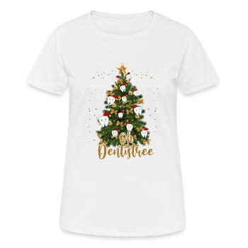 Oh Zahnarztbaum - Frauen T-Shirt atmungsaktiv - Weiß - Vorne - AI Model Female 172 dark (172cm)