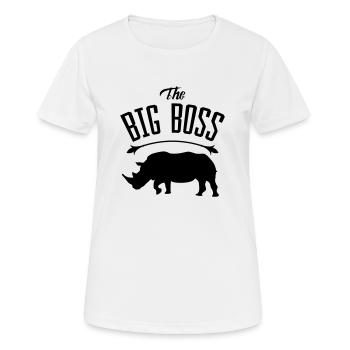 rhino big boss - Frauen T-Shirt atmungsaktiv - Weiß - Vorne - AI Model Female 172 dark (172cm)