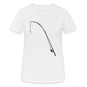 angel fishing - Frauen T-Shirt atmungsaktiv - Weiß - Vorne - AI Model Female 172 dark (172cm)