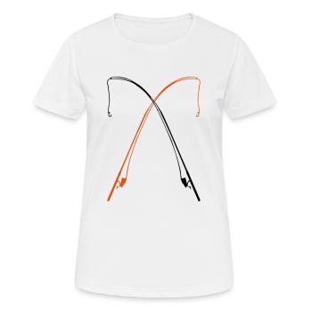 angel fishing - Frauen T-Shirt atmungsaktiv - Weiß - Vorne - AI Model Female 172 dark (172cm)