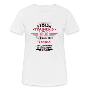 Ungeheuer fantastisches Team Trainerin Shirt - Frauen T-Shirt atmungsaktiv - Weiß - Vorne - AI Model Female 172 dark (172cm)