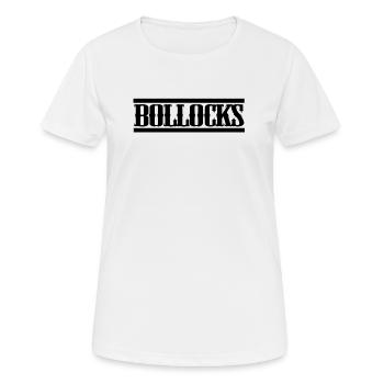 Bollocks Brit Angleterre britannique Argot anglais Expatrié - T-shirt respirant Femme - blanc - Devant - AI Model Female 172 dark (172cm)