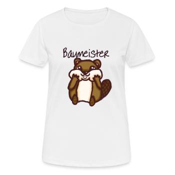 Baumeister Bieber - Frauen T-Shirt atmungsaktiv - Weiß - Vorne - AI Model Female 172 dark (172cm)