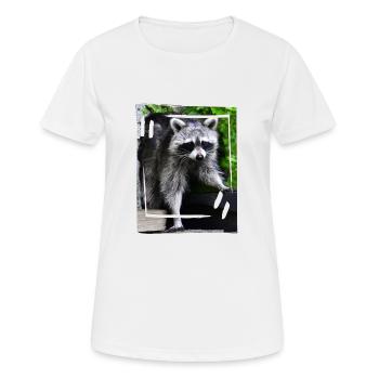 Beau raton laveur - T-shirt respirant Femme - blanc - Devant - AI Model Female 172 dark (172cm)