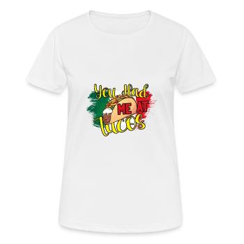 Tacos - T-shirt respirant Femme - blanc - Devant - AI Model Female 172 dark (172cm)