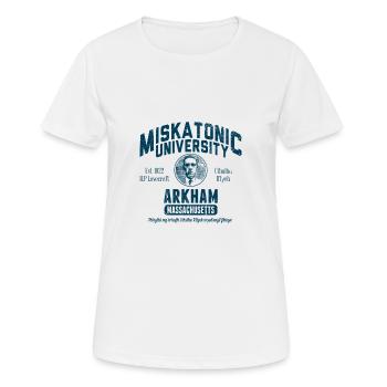 miskatonisch - Frauen T-Shirt atmungsaktiv - Weiß - Vorne - AI Model Female 172 dark (172cm)