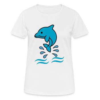 Dauphin dauphin - T-shirt respirant Femme - blanc - Devant - AI Model Female 172 dark (172cm)