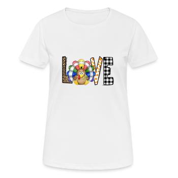 Aimer la Turquie - T-shirt respirant Femme - blanc - Devant - AI Model Female 172 dark (172cm)