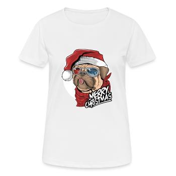 Christmas Dog - Merry Christmas - Frauen T-Shirt atmungsaktiv - Weiß - Vorne - AI Model Female 172 dark (172cm)