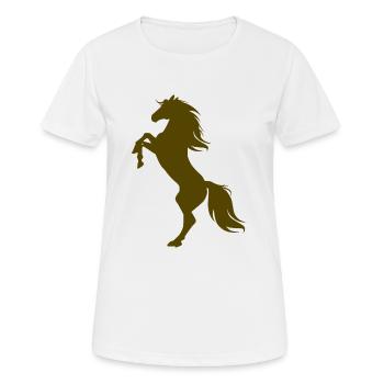 cheval - T-shirt respirant Femme - blanc - Devant - AI Model Female 172 dark (172cm)