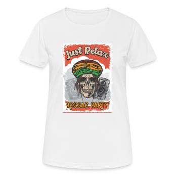 REGGAE PARTY - Women's Breathable T-Shirt - white - Front - AI Model Female 172 dark (172cm)