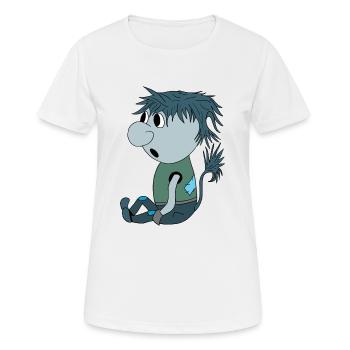 Blue Troll - Frauen T-Shirt atmungsaktiv - Weiß - Vorne - AI Model Female 172 dark (172cm)
