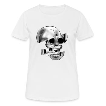 Skull - Frauen T-Shirt atmungsaktiv - Weiß - Vorne - AI Model Female 172 dark (172cm)