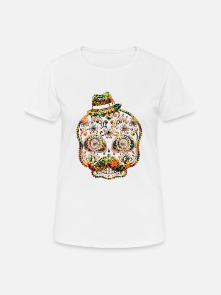 Mexico Day of the Dead Skull Mexico Mexico Latino - Women's Breathable T-Shirt - white