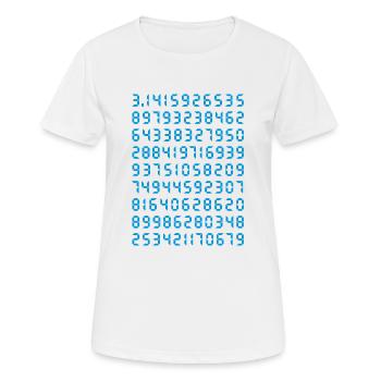 PI Mathematik Kreiszahl Umfang berechnen Genie Uni - Frauen T-Shirt atmungsaktiv - Weiß - Vorne - AI Model Female 172 dark (172cm)