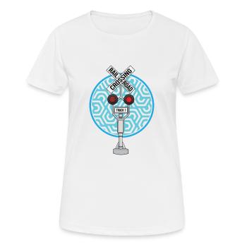 Rail Road Crossing - Women's Breathable T-Shirt - white - Front - AI Model Female 172 dark (172cm)