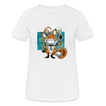 Prost Mahlzeit mit Fuchs - Frauen T-Shirt atmungsaktiv - Weiß - Vorne - AI Model Female 172 dark (172cm)