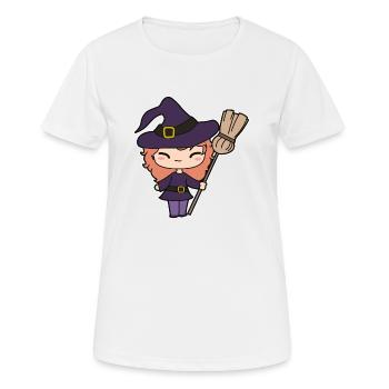 Hexe - Frauen T-Shirt atmungsaktiv - Weiß - Vorne - AI Model Female 172 dark (172cm)