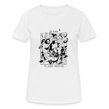 Soyez gentil - T-shirt respirant Femme - blanc - Devant - AI Model Female 172 dark (172cm)