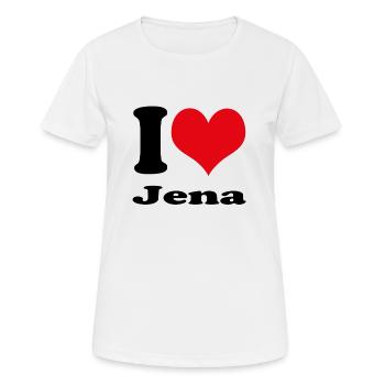 I love Jena - Women's Breathable T-Shirt - white - Front - AI Model Female 172 dark (172cm)